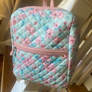 Betsey Johnson Floral Print Quilted Vegan Backpack